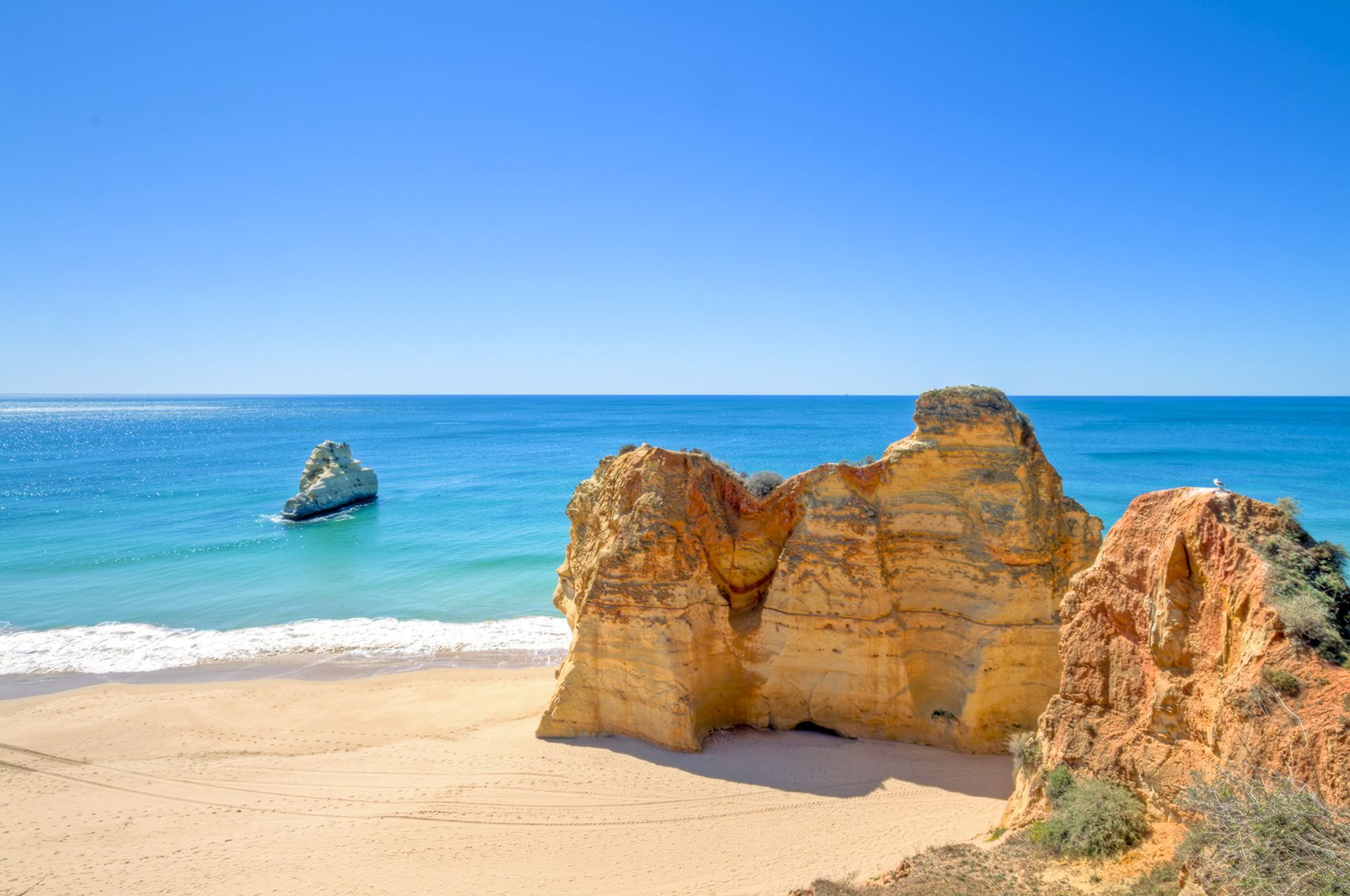 Praia da Rocha, a beach in Portugal.