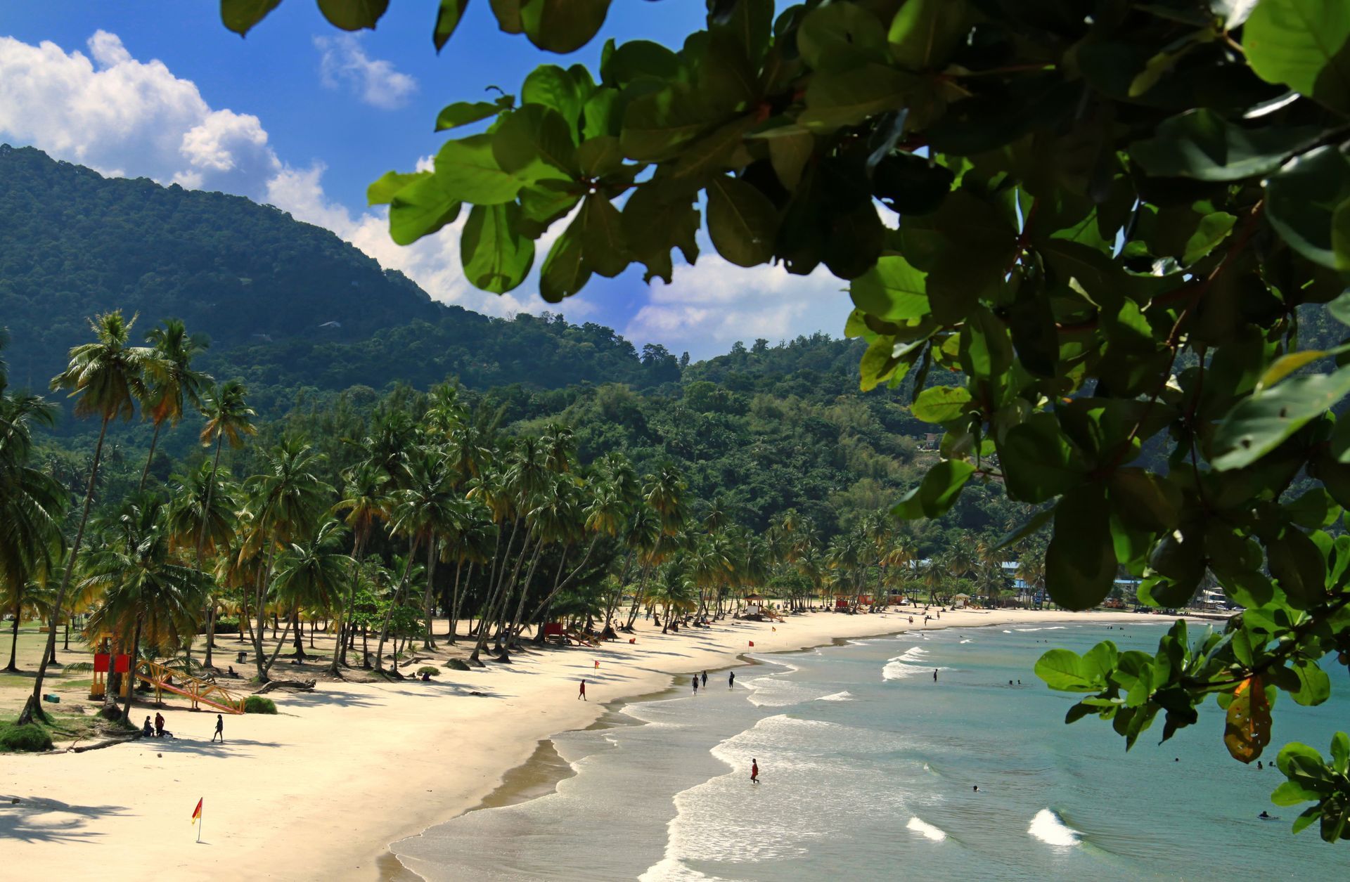 Maracas Beach, a bay in Trinidad and Tobago.