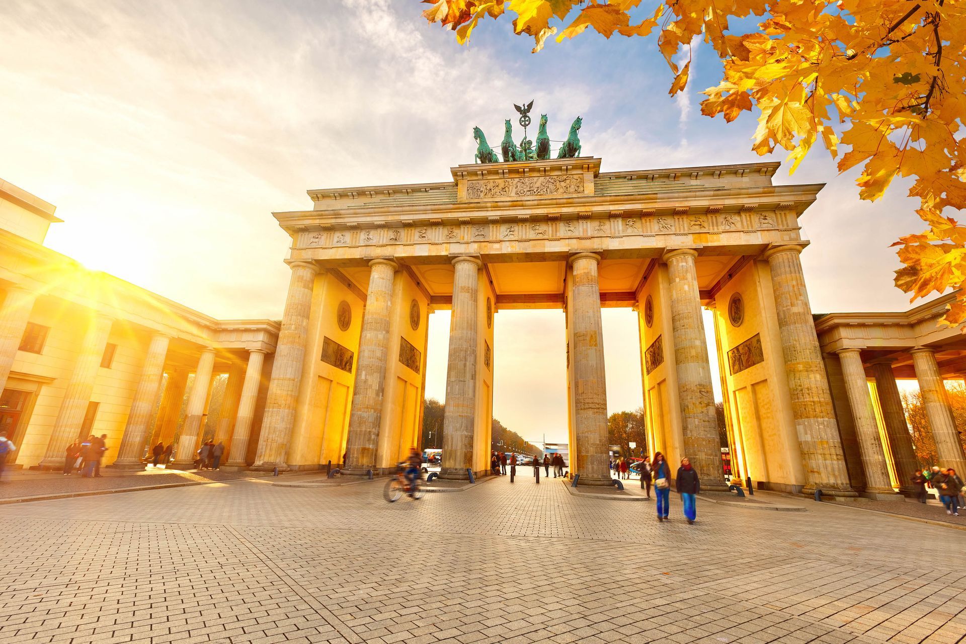 Brandenburg Gate, a historical place in Berlin, Germany.