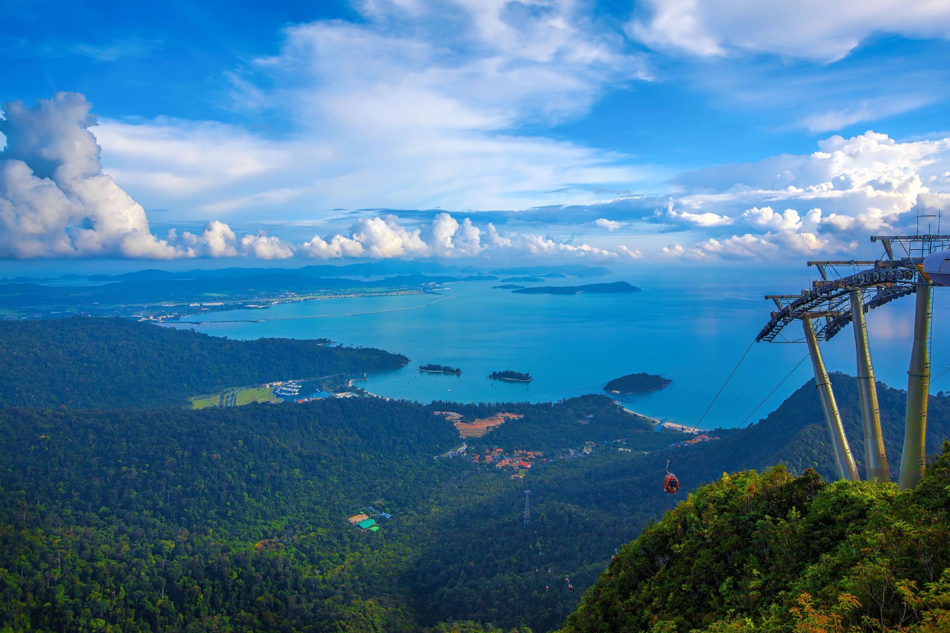 Langkawi Skybridge Cable Car, mountain cable car in Langkawi, Malaysia.