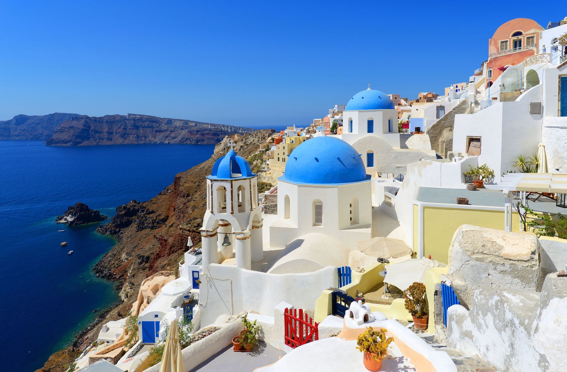 Oia, a village in Santorini, Greece.