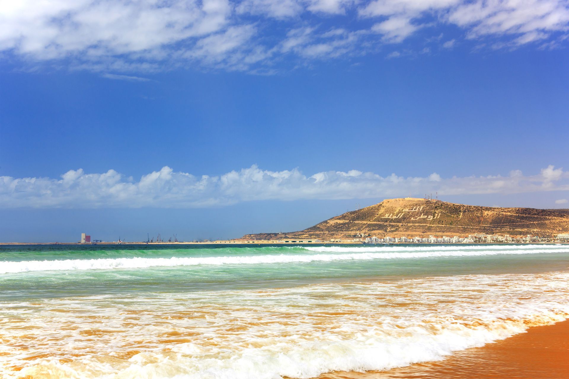 Plage d'Agadir, a beach in Agadir, Morocco.
