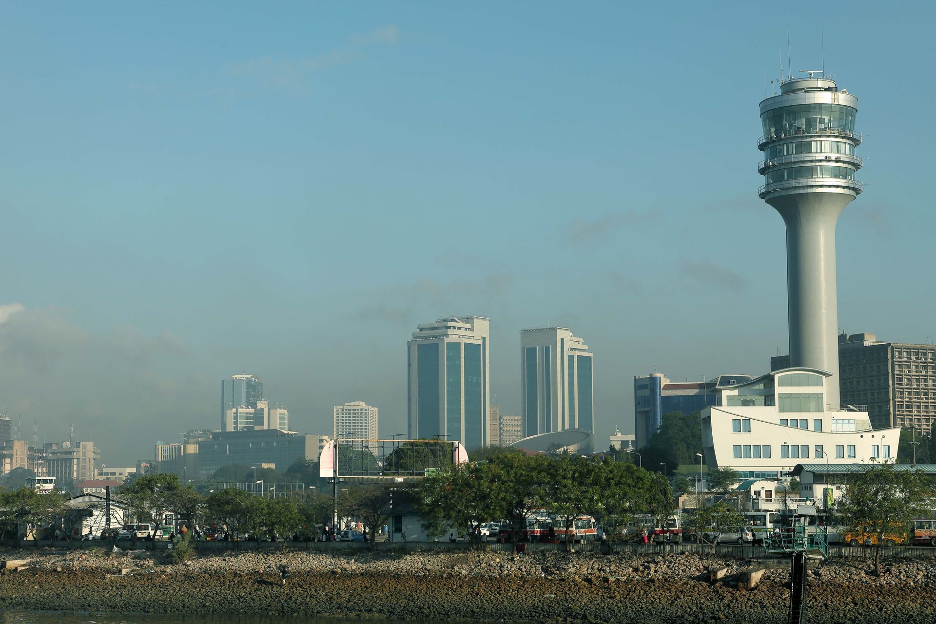 Harbour control tower in Dar Es Salaam, Tanzania.
