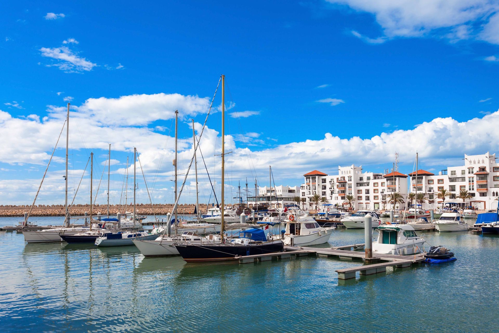Agadir Marina, a tourist attraction in Agadir, Morocco.