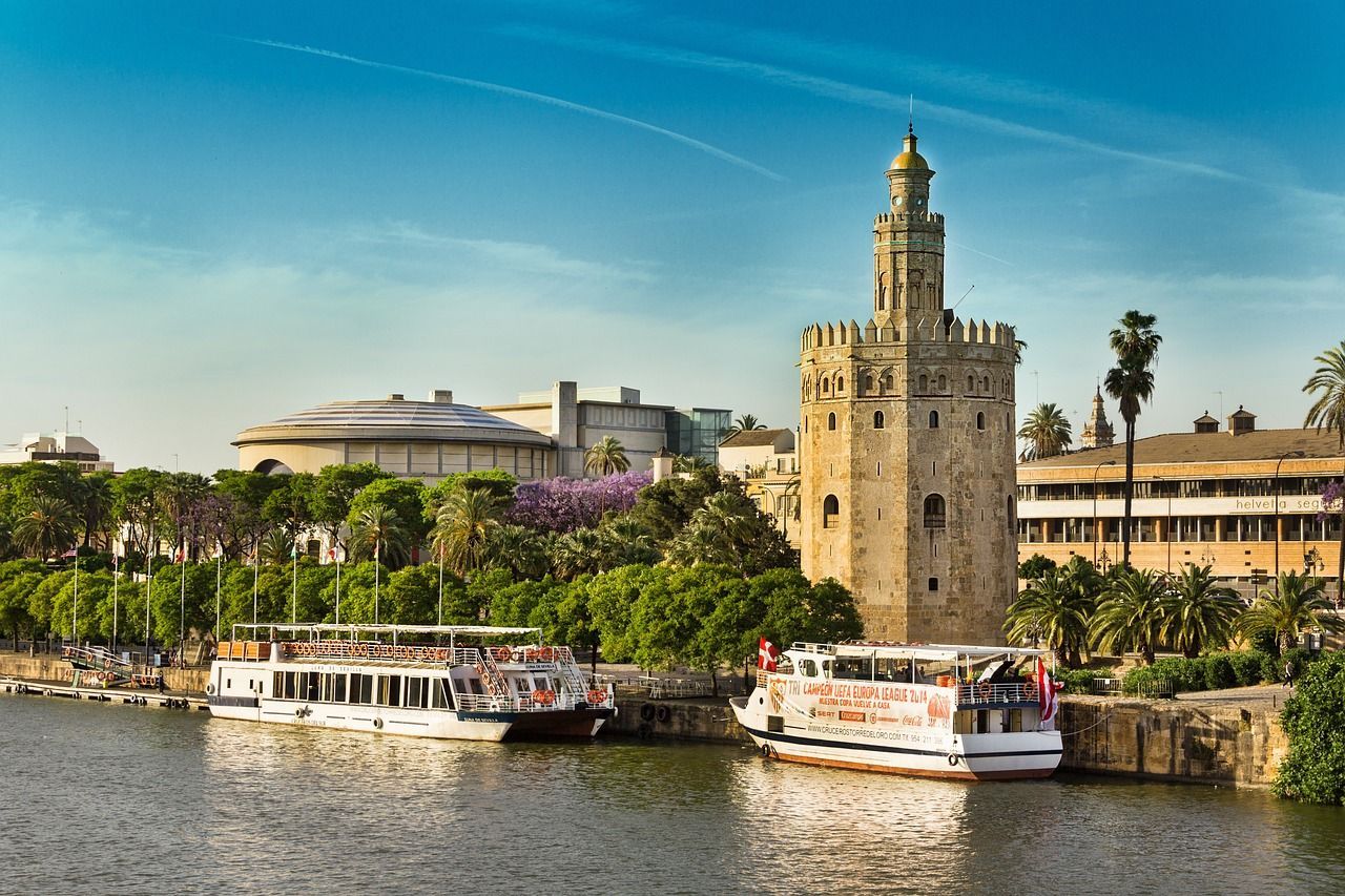 Torre del Oro, a tower in Seville, Spain.
