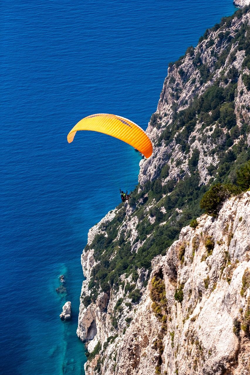 Paragliding in Kefalonia, Greece.