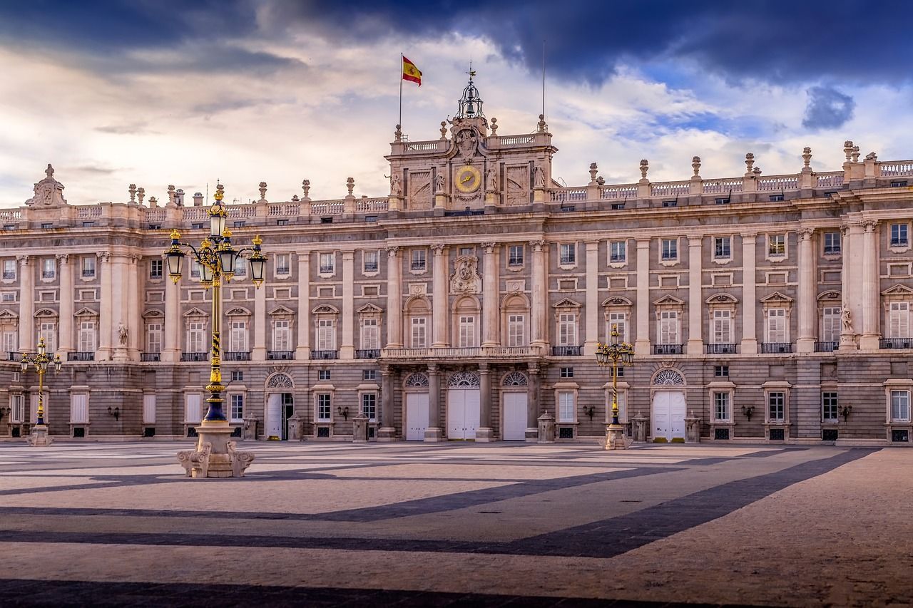 Royal Palace of Madrid, an official residence in Madrid, Spain.