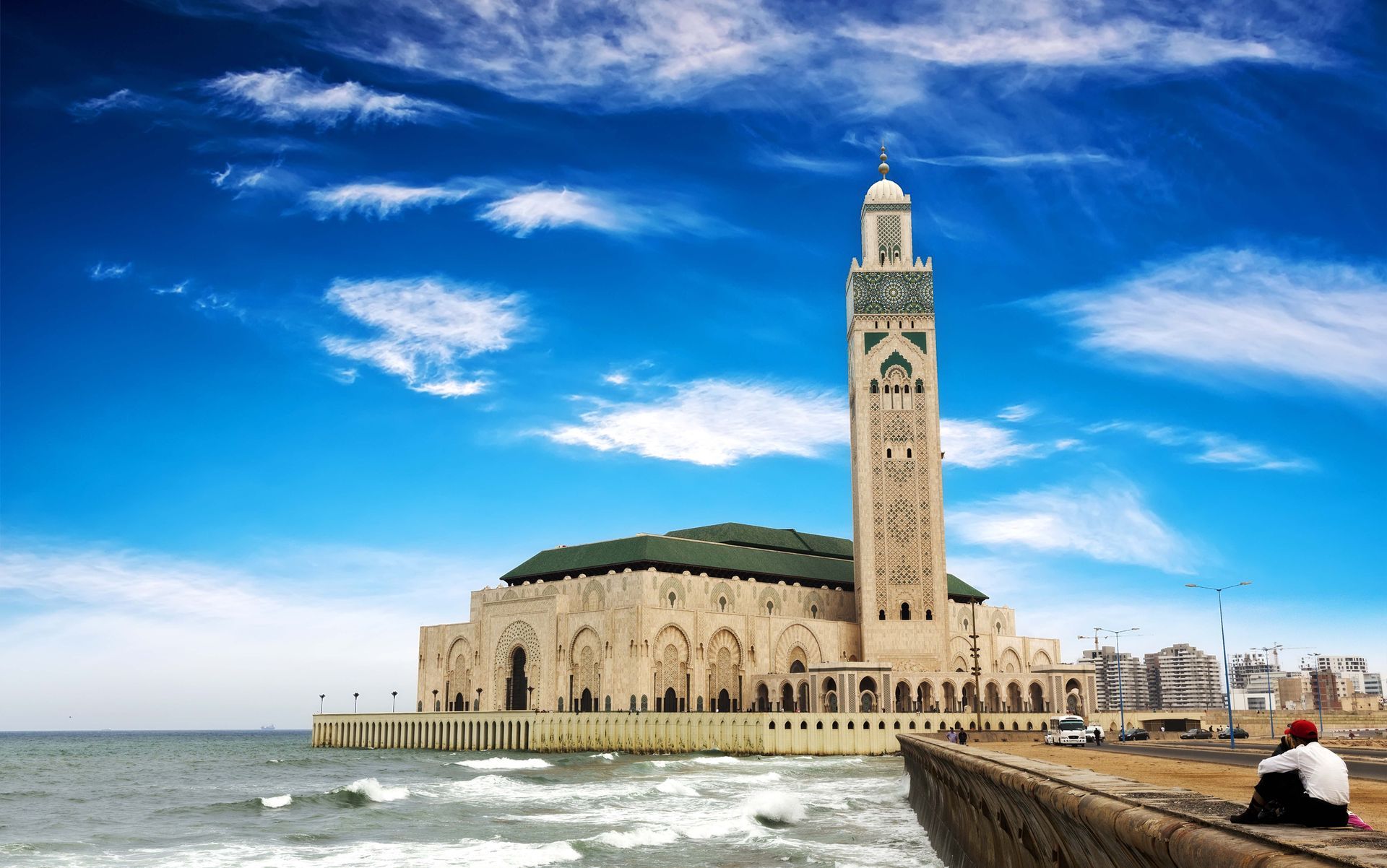 Hassan II Mosque, a mosque in Casablanca, Morocco.