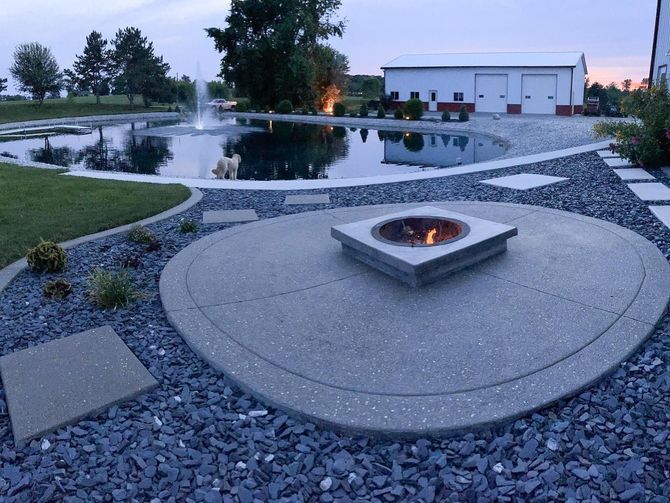 Concrete Firepit — Fort Wayne, IN — Shannon Concrete Construction
