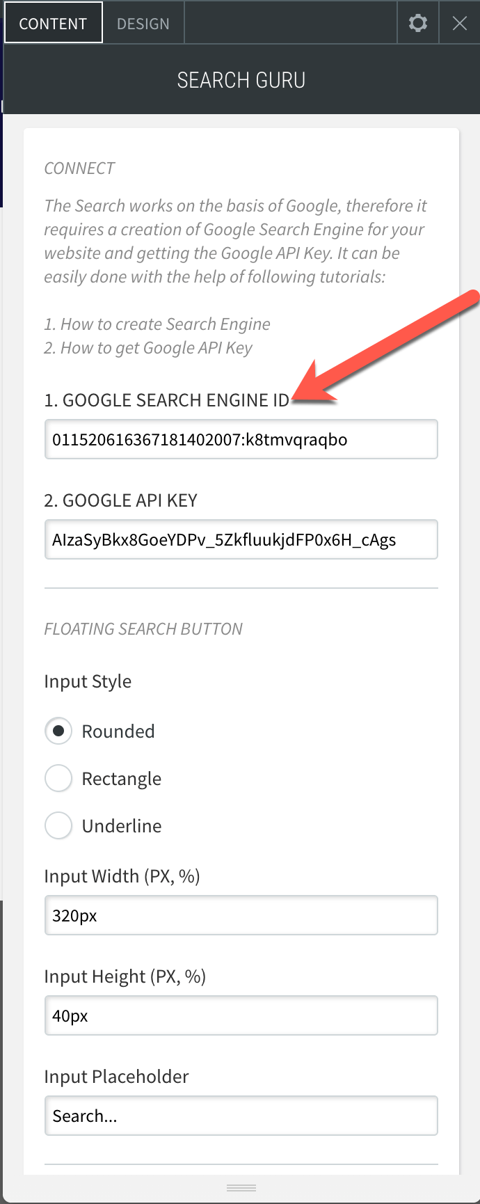 google search engine id