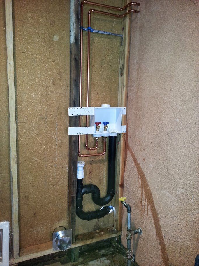 A wall with a bunch of pipes on it