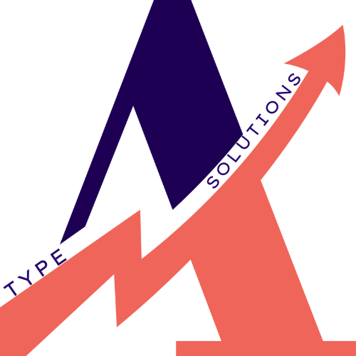 Abstract logo with a blue 