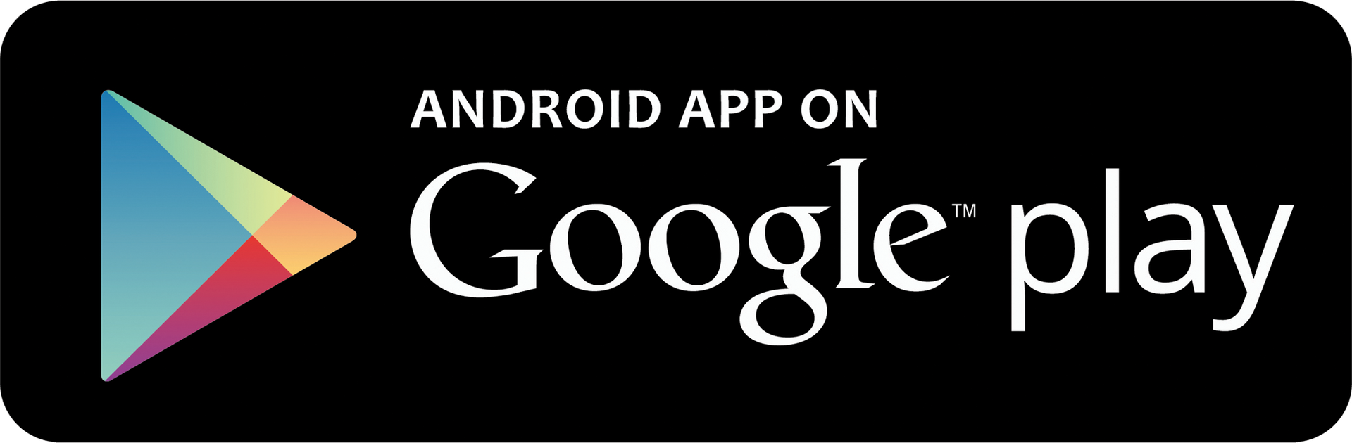 A google playstore logo with a colorful triangle on a black background.