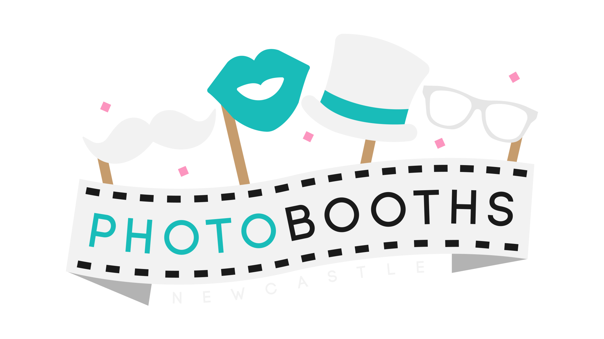 Photobooths Newcastle Logo White