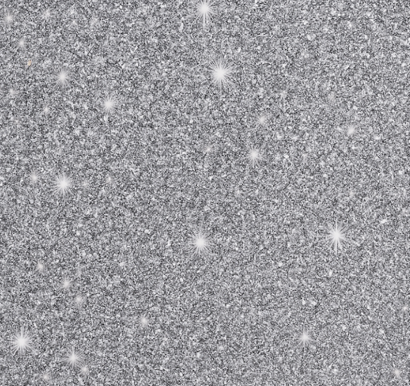 Silver glitter background with sparkling highlights.