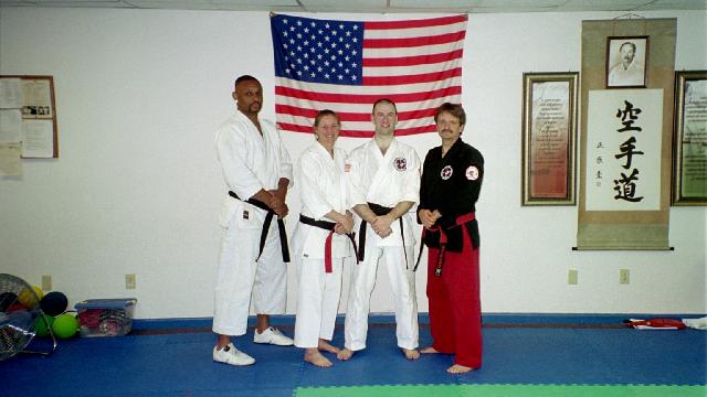 Kristopher Bowerman With Instructors — Richmond, KY — Richmond School of Karate
