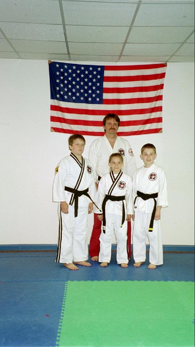 Kids With Their Instructor — Richmond, KY — Richmond School of Karate