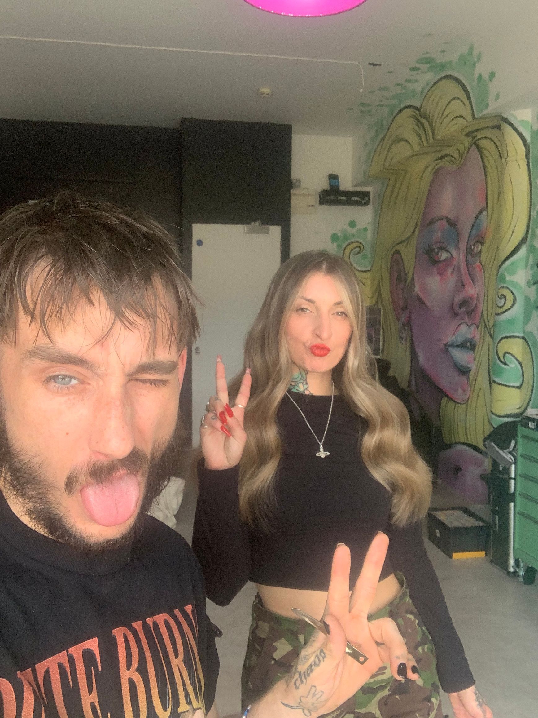 A client thats just had a fresh full head balayage