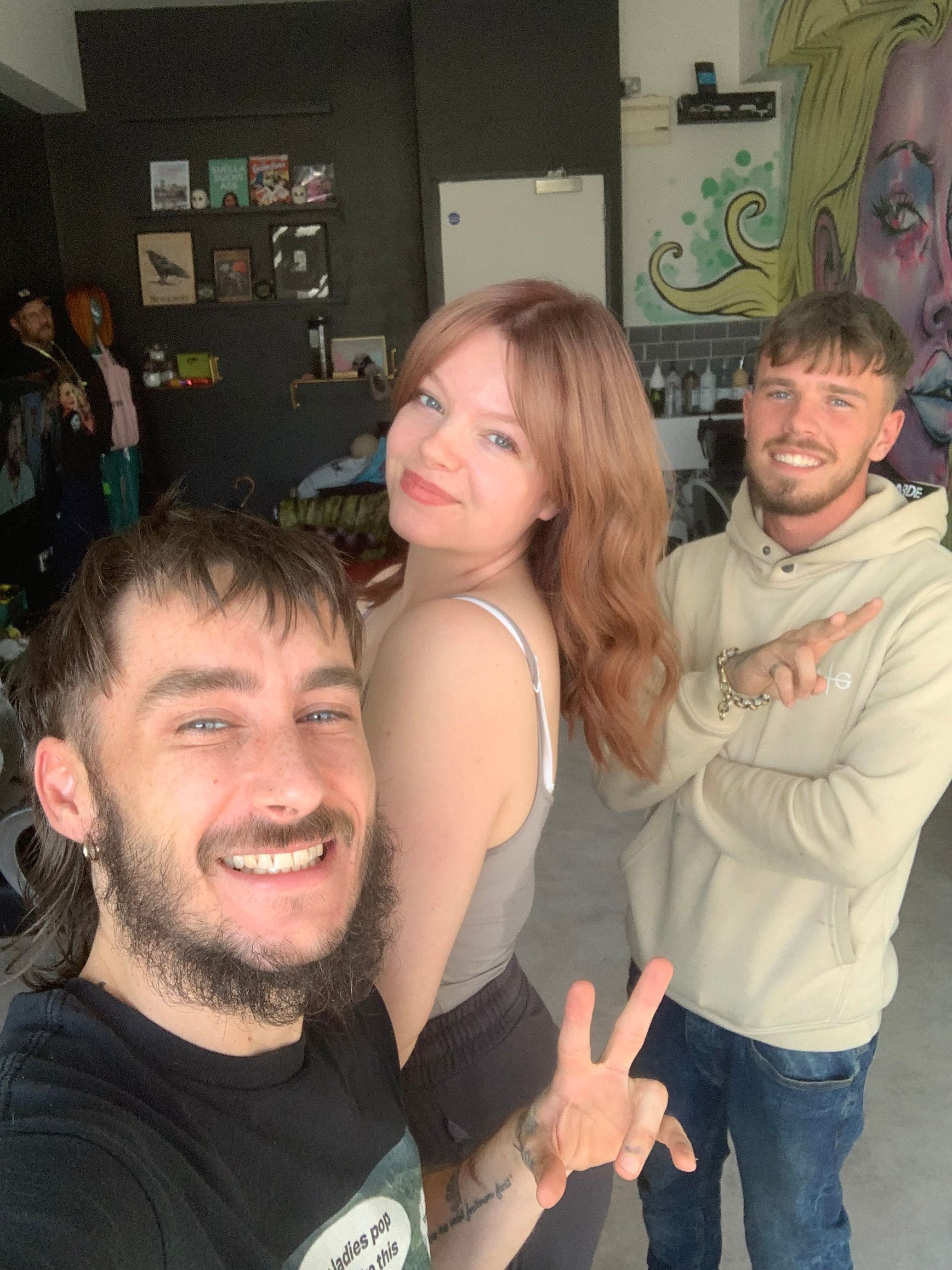 A client with a gentle cleanse and retone, from black to copper.