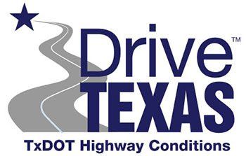 The logo for drive texas txdot highway conditions