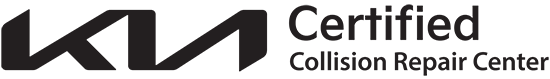 Kia Certified Collision Repair Center logo.