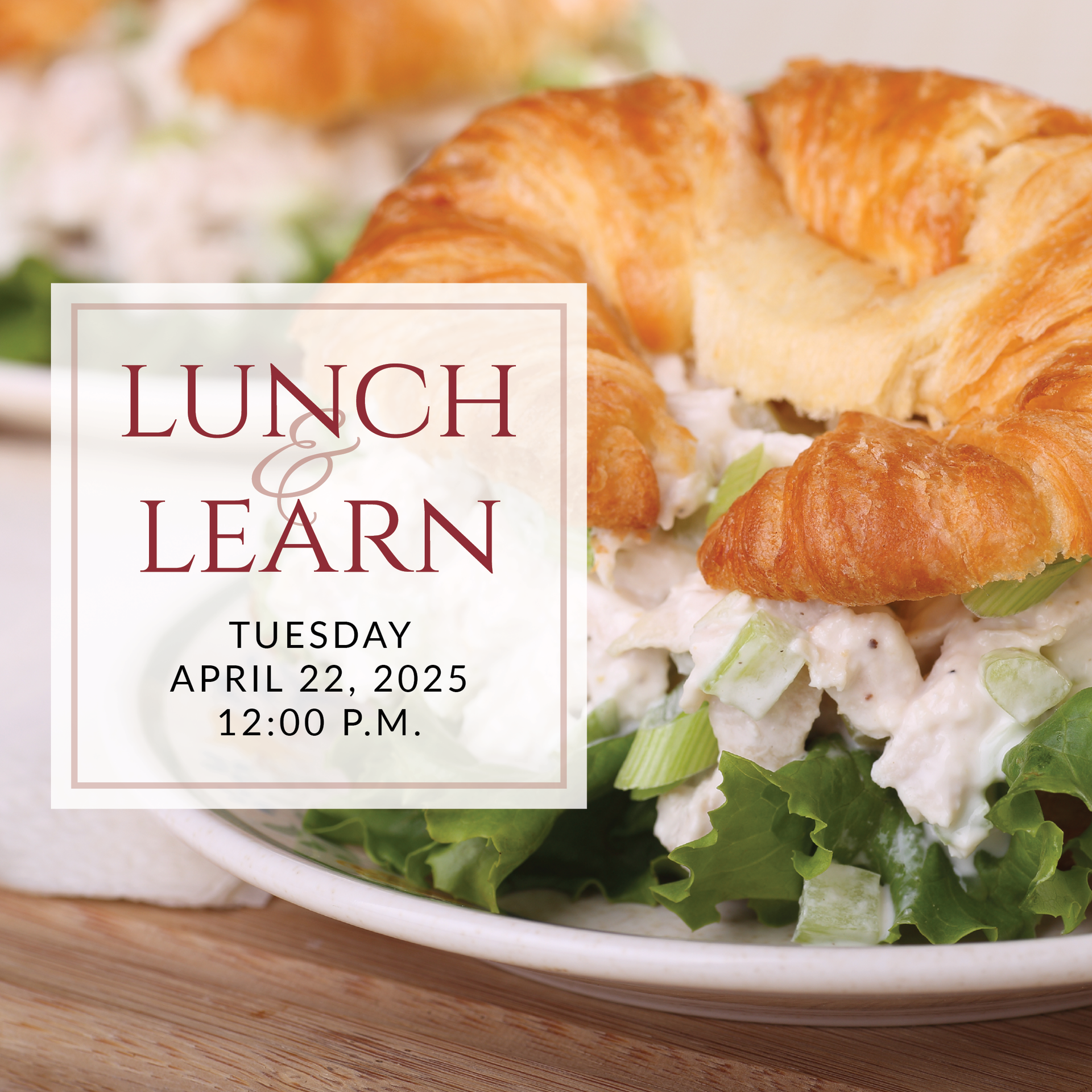 an advertisement for lunch and learn on friday may 12th