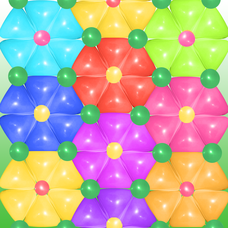Treeloons de látex triángulos de látex: globos en forma de triángulo con codos, eslabones, para unirlos