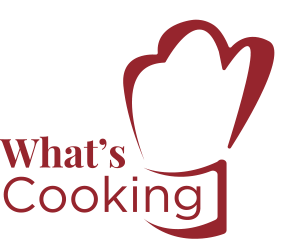 What's Cooking Logo i rødt