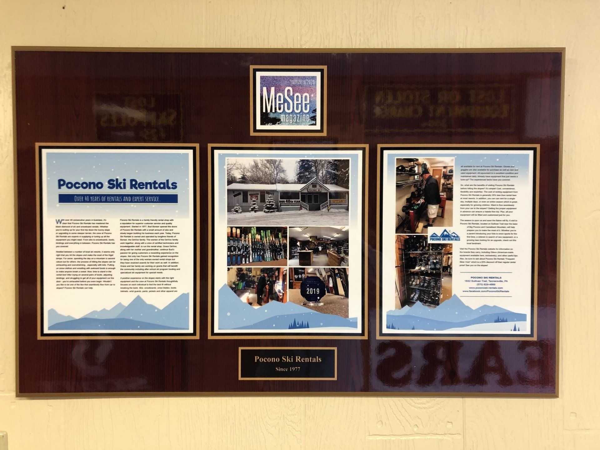 Pocono Ski Rentals, ski information