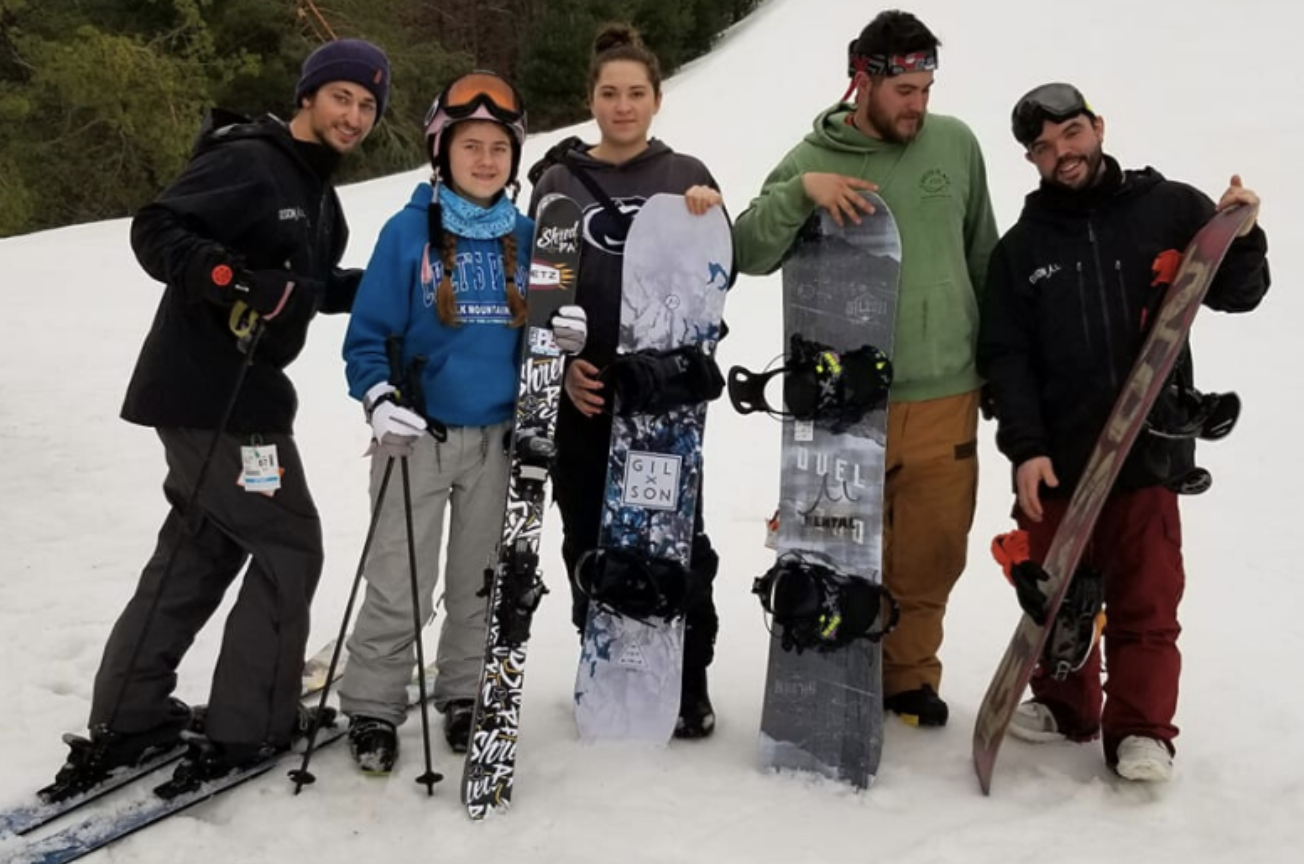 Pocono Ski Rentals, skiers, snowboarders