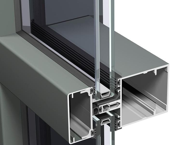 sezione pannello con doppio vetro