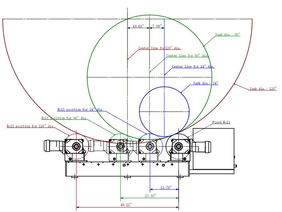 A drawing of a machine with a circle in the middle