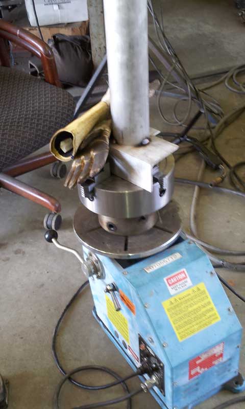 PS-1F Benchtop Welding Positioner in Production