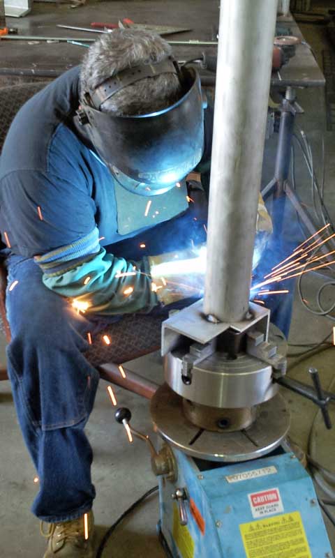 PS-1F Benchtop Welding Positioner in Production