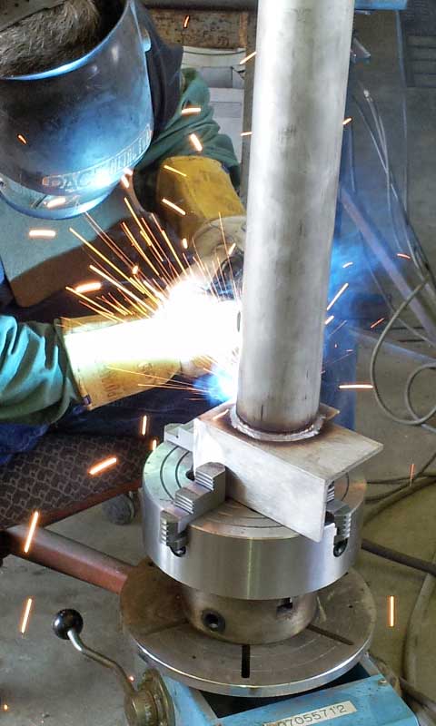 PS-1F Benchtop Welding Positioner in Production
