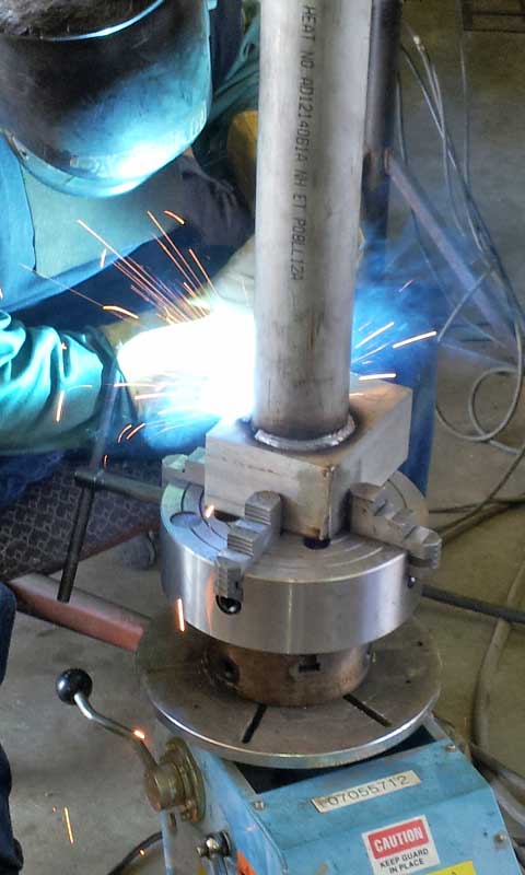 PS-1F Benchtop Welding Positioner in Production