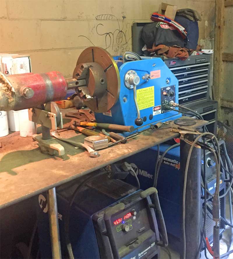 PS-1F Benchtop Welding Positioner in Production