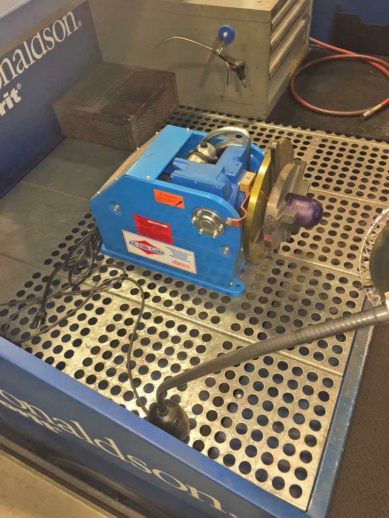 PS-1F Benchtop Welding Positioner in Production