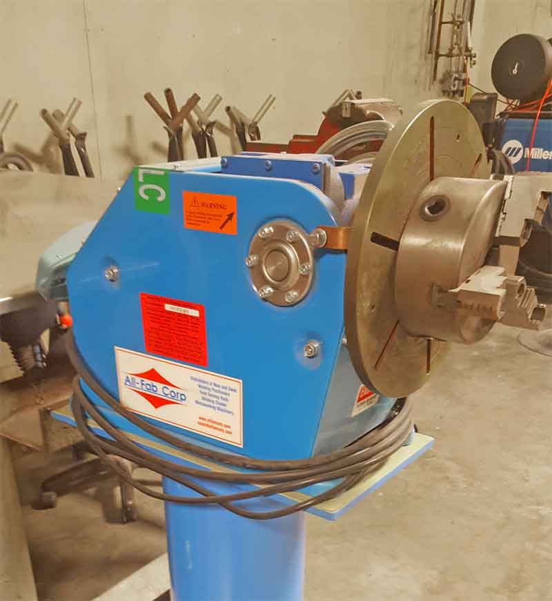 PS-1F Benchtop Welding Positioner in Production