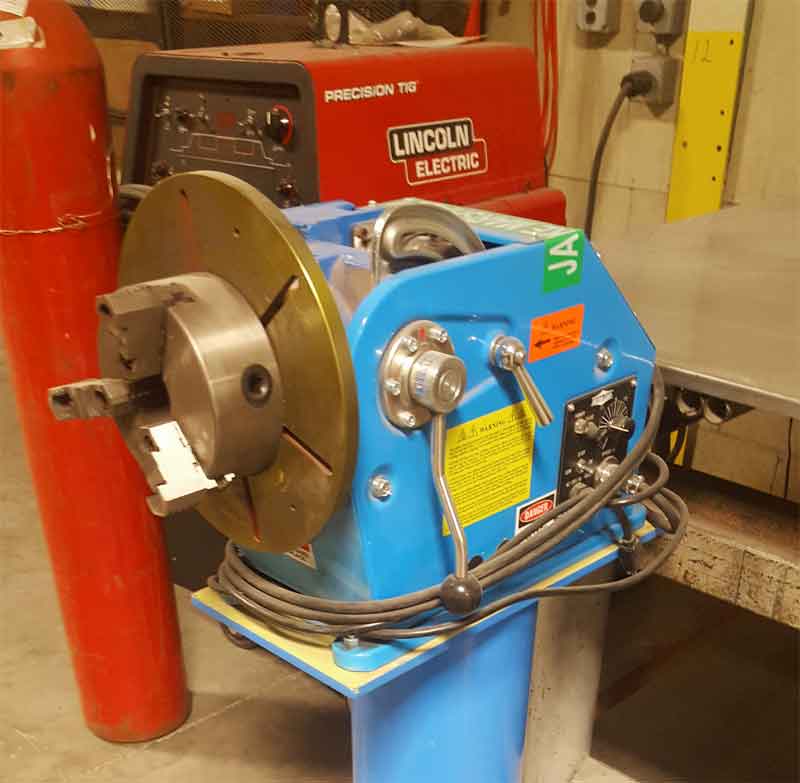 PS-1F Benchtop Welding Positioner in Production