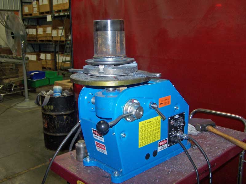 PS-1F Benchtop Welding Positioner in Production