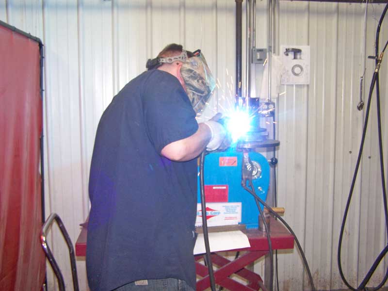 PS-1F Benchtop Welding Positioner in Production