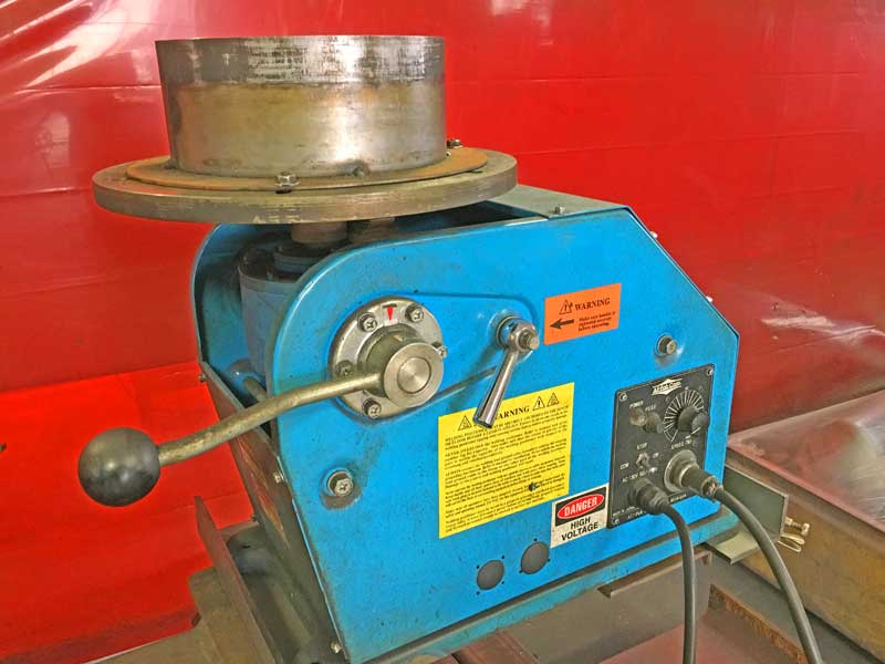 PS-1F Benchtop Welding Positioner in Production