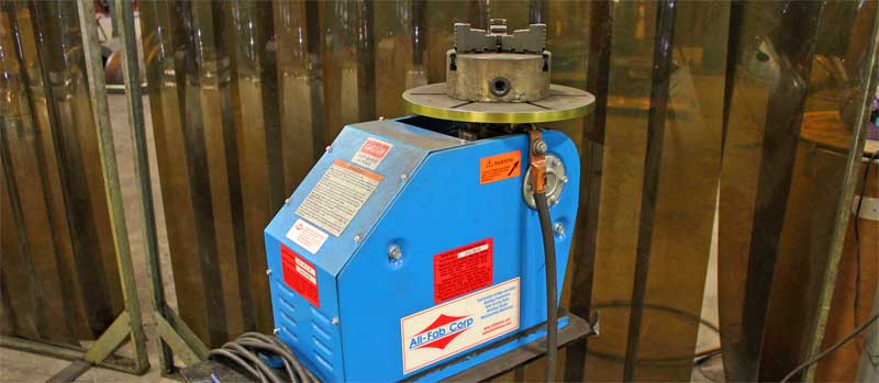 PS-1F Benchtop Welding Positioner in Production