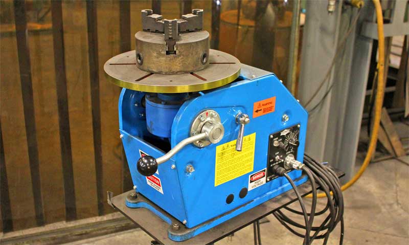 PS-1F Benchtop Welding Positioner in Production