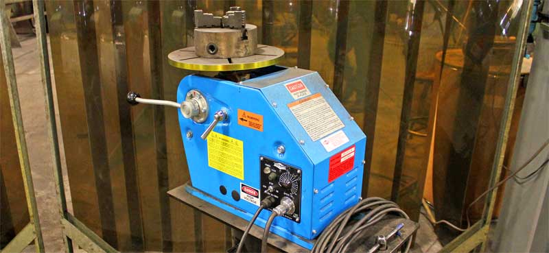PS-1F Benchtop Welding Positioner in Production
