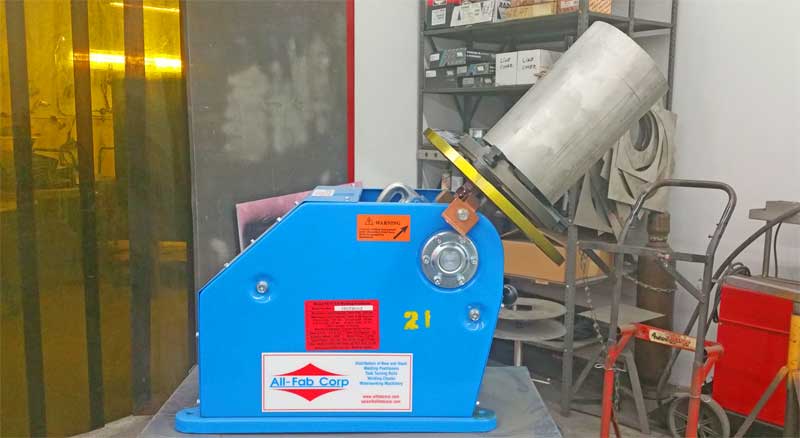 PS-1F Benchtop Welding Positioner in Production