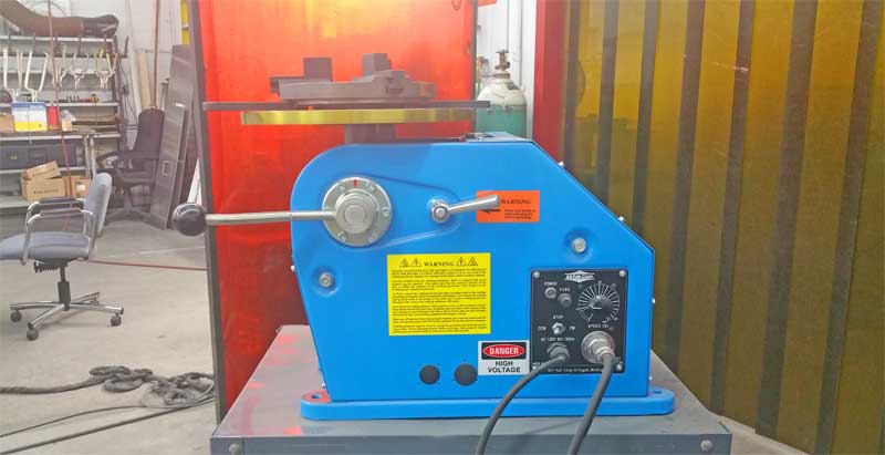 PS-1F Benchtop Welding Positioner in Production