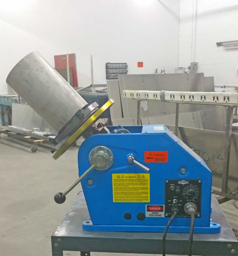 PS-1F Benchtop Welding Positioner in Production