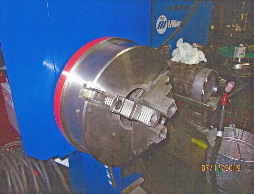 A miller lathe is being worked on on 01/17/2013